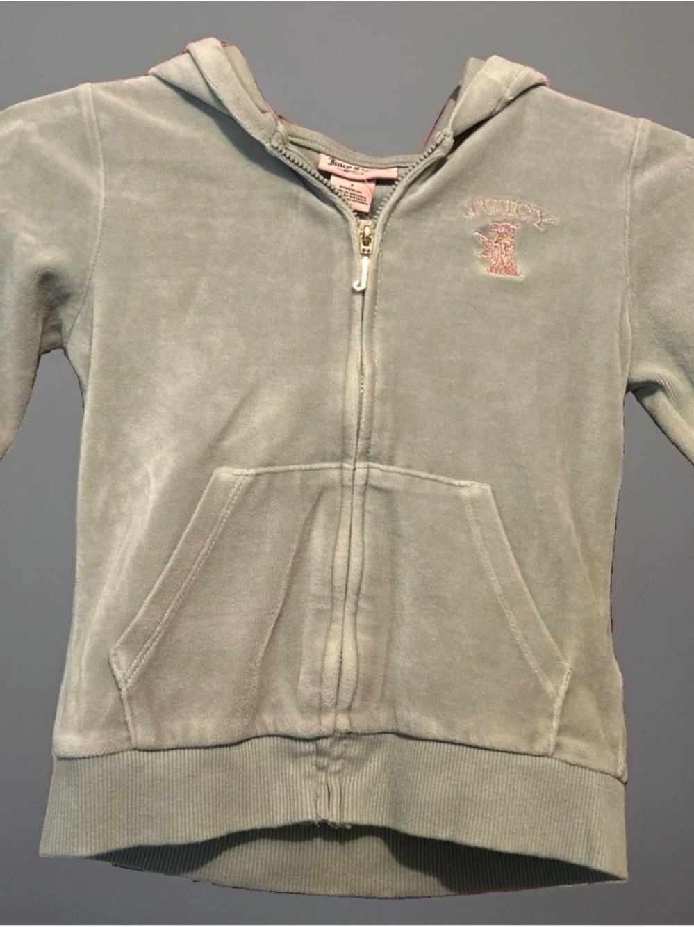 Juicy Couture Mint Velour Zip Hoodie